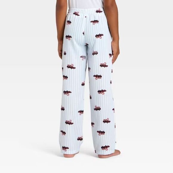 Cat & Jack Boys L 10/12 Striped Christmas Candy Cane Cars Pajama Pants NWT - Picture 2 of 3